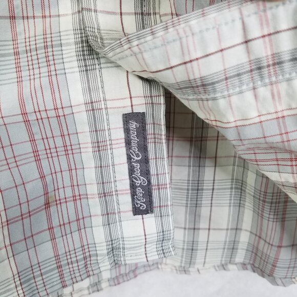 Toad & Co Surveyor Shirt Men's S Grey Plaid Button Up Camp Sleeve Outdoor Hike - Picture 8 of 16